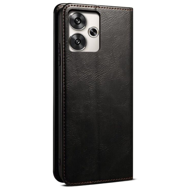 Защитный чехол UniCase Leather Wallet для Xiaomi Poco F6 - Black: фото 6 из 6