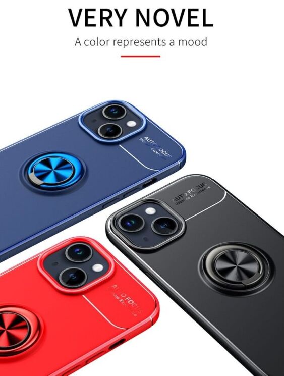 Защитный чехол UniCase Magnetic Ring для Apple iPhone 15 - Red: фото 13 из 13