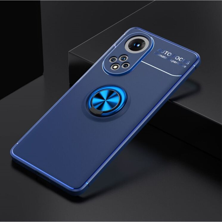 Чохол з магнітним кільцем UniCase Magnetic Ring для Huawei Nova 9 - Blue: фото 2 з 16