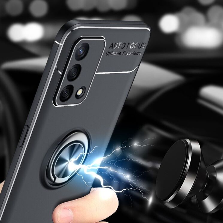 Защитный чехол UniCase Magnetic Ring для OPPO A74 - Red: фото 7 из 15