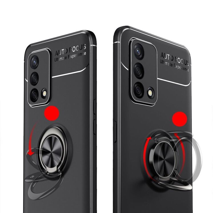 Защитный чехол UniCase Magnetic Ring для OPPO A74 - Red: фото 4 из 15