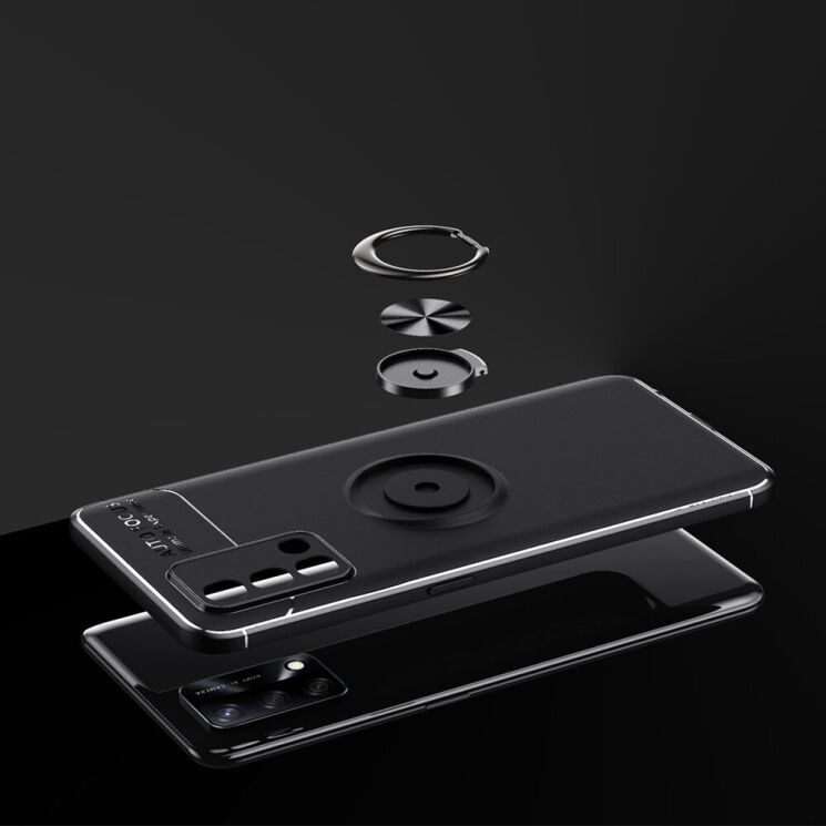 Защитный чехол UniCase Magnetic Ring для OPPO A74 - Red: фото 3 из 15