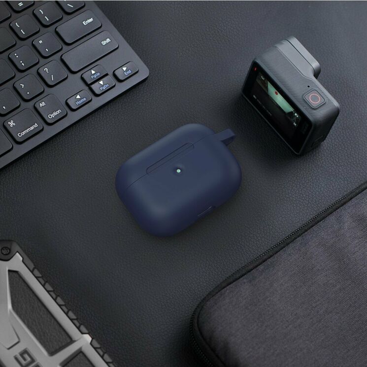 Захисний чохол UniCase Simple Stylish для Apple AirPods Pro - Dark Blue: фото 6 з 7