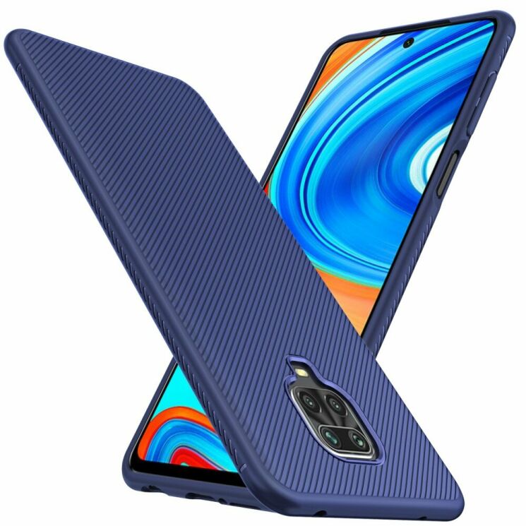 Захисний чохол UniCase Twill Soft для Xiaomi Redmi Note 9 Pro Max / Redmi Note 9 Pro / Redmi Note 9s - Blue: фото 1 з 8