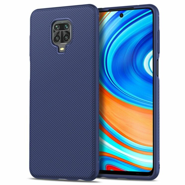 Захисний чохол UniCase Twill Soft для Xiaomi Redmi Note 9 Pro Max / Redmi Note 9 Pro / Redmi Note 9s - Blue: фото 2 з 8