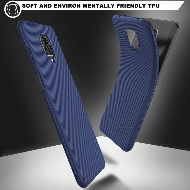 Захисний чохол UniCase Twill Soft для Xiaomi Redmi Note 9 Pro Max / Redmi Note 9 Pro / Redmi Note 9s - Blue: фото 3 з 8
