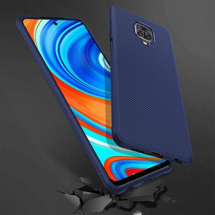 Захисний чохол UniCase Twill Soft для Xiaomi Redmi Note 9 Pro Max / Redmi Note 9 Pro / Redmi Note 9s - Blue: фото 6 з 8
