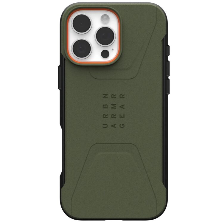 Защитный чехол URBAN ARMOR GEAR (UAG) Civilian MagSafe для Apple iPhone 16 Pro Max - Olive Drab: фото 1 из 12