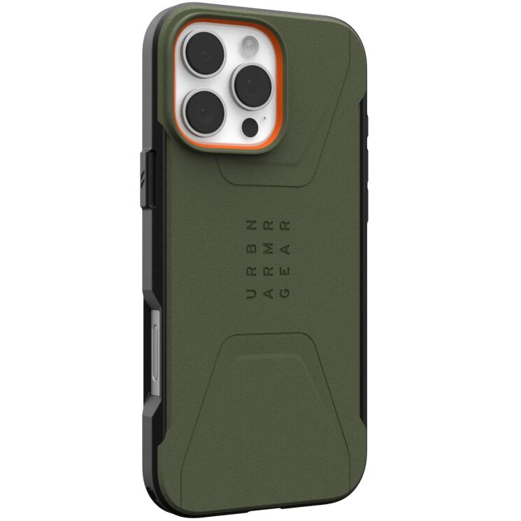 Защитный чехол URBAN ARMOR GEAR (UAG) Civilian MagSafe для Apple iPhone 16 Pro Max - Olive Drab: фото 3 из 12