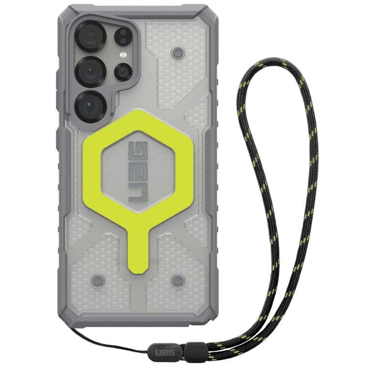 Захисний чохол URBAN ARMOR GEAR (UAG) Pathfinder Clear MagSafe для Samsung Galaxy S25 Ultra (S938) 2144831BV01 - Active Neon Lanyard: фото 1 з 8