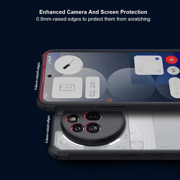 Захисний чохол XUNDD Rugged Case для Nothing Phone (3a) Pro - Black: фото 4 з 6