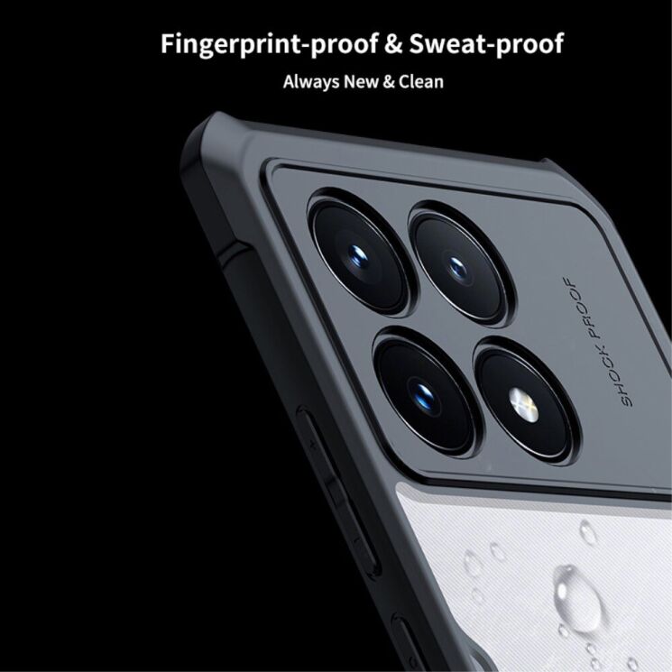 Защитный чехол XUNDD Rugged Case для Xiaomi Poco F6 Pro - Black: фото 8 из 10