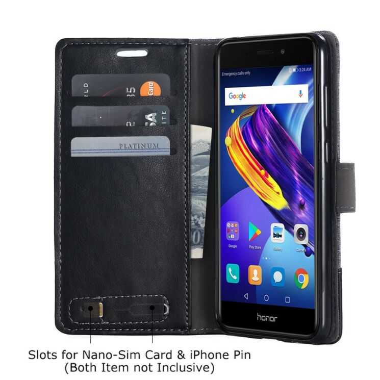 Чехол-книжка MUXMA Canvas Diary для Sony Xperia XZ2 Compact - Black: фото 7 из 14