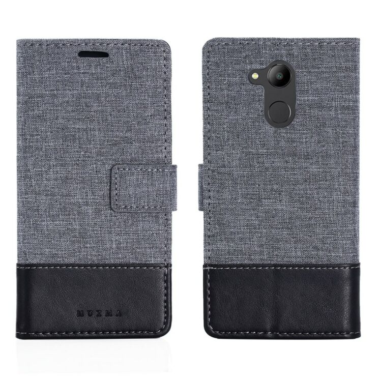 Чехол-книжка MUXMA Canvas Diary для Sony Xperia XZ2 Compact - Black: фото 1 из 14