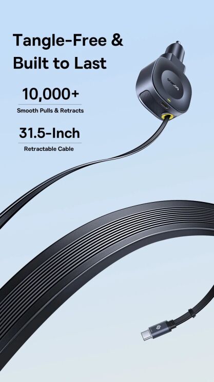 Автомобільний зарядний пристрій Baseus PrimeTrip VR2 45W 1C + кабель Type-C (C02069) - Cosmic Black: фото 8 з 18