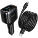 Автомобільний зарядний пристрій Hoco Z70 PD45W (2Type-C + USB) + кабель Type-C to Type-C - Black (923427B). Фото 5 з 8
