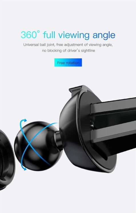 Автомобильный держатель Baseus Future Gravity (SUYL-WL01) - Black: фото 7 из 16