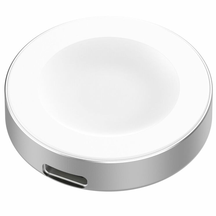 Бездротовий зарядний пристрій Deexe Metal Charger Type-C для Huawei Watch 3 / 3 Pro / 4 / 4 Pro / 5 / GT 5 / GT 5 Pro / GT 4 / GT 3 / GT 3 Pro / GT 3 SE / GT 2 Pro / GT 2 Pro ECG / Fit 4 / Fit 4 Pro - White: фото 4 з 7