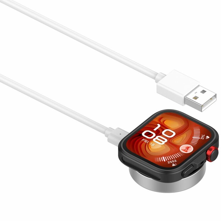 Бездротовий зарядний пристрій Deexe Metal Charger Type-C для Huawei Watch 3 / 3 Pro / 4 / 4 Pro / 5 / GT 5 / GT 5 Pro / GT 4 / GT 3 / GT 3 Pro / GT 3 SE / GT 2 Pro / GT 2 Pro ECG / Fit 4 / Fit 4 Pro - White: фото 6 з 7