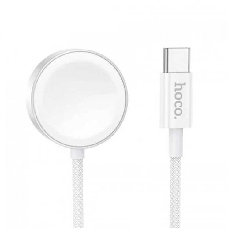 Беспроводное зарядное устройство Hoco CW59 для Samsung Galaxy Watch / Apple Watch - White: фото 3 из 9