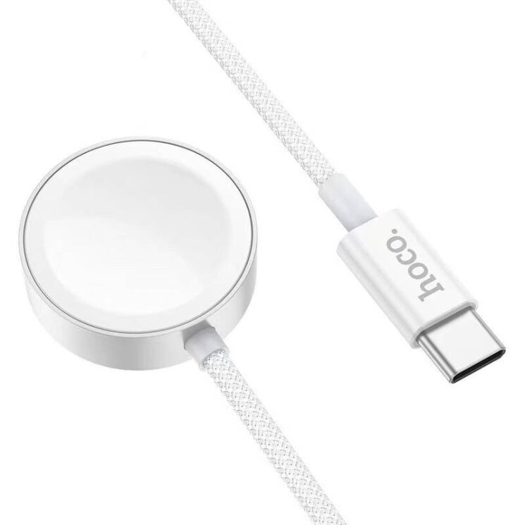 Беспроводное зарядное устройство Hoco CW59 для Samsung Galaxy Watch / Apple Watch - White: фото 1 из 9