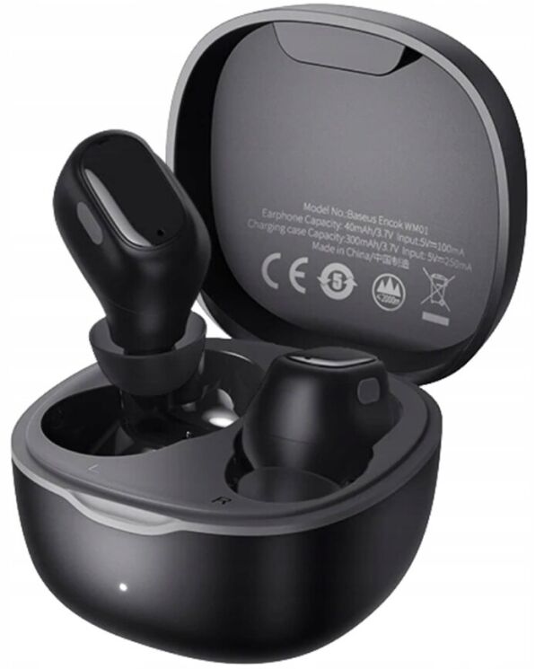 Беспроводные наушники Baseus Encok TWS WM01 - Black: фото 1 из 18