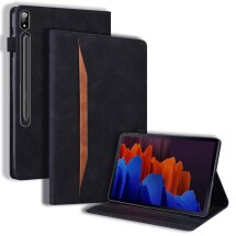Чехол Deexe Business Style для Samsung Galaxy Tab S7 / S8 / S9 / S9 FE / S10 FE (T870/T875/X700/X706/X710/X716/X510/X516/X520/X526) - Black: фото 1 из 10