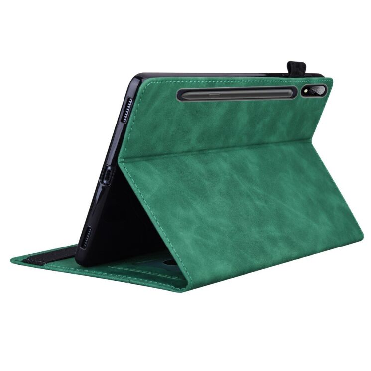 Чохол Deexe Business Style для Samsung Galaxy Tab S9 Ultra (X910/916) - Green: фото 4 з 8