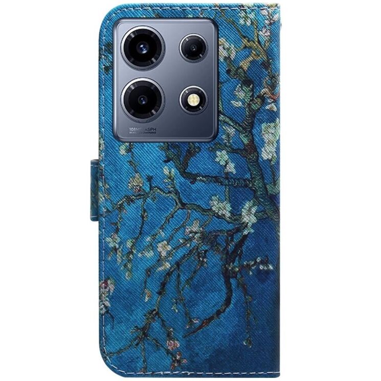 Чехол Deexe Life Style Wallet для Infinix Note 30 VIP - Apricot Flowers: фото 5 из 8