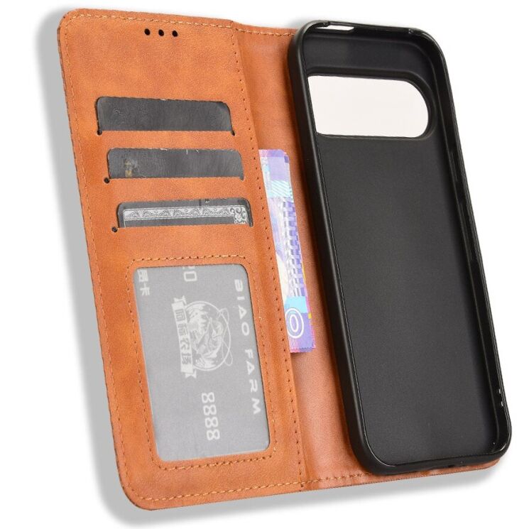 Чохол Deexe Retro Style для Google Pixel 10 Pro XL - Brown: фото 5 з 18