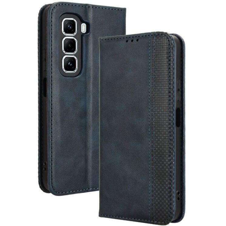 Чехол Deexe Retro Style для Infinix Hot 50 Pro Plus - Blue: фото 1 из 7