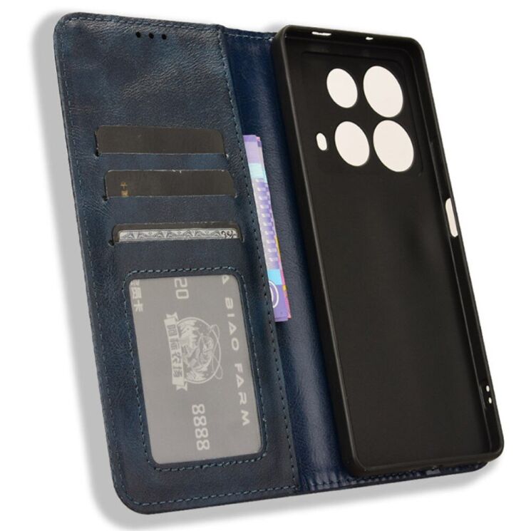 Чехол Deexe Retro Style для Infinix Note 40 - Blue: фото 4 из 7