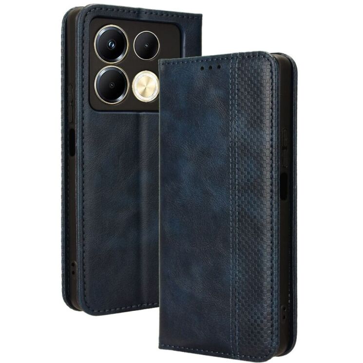 Чехол Deexe Retro Style для Infinix Note 40 - Blue: фото 1 из 7