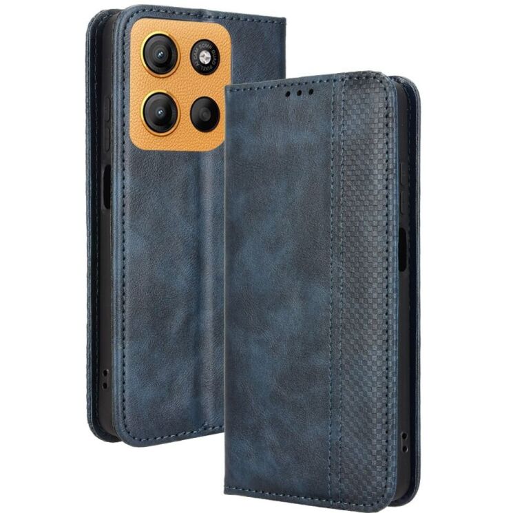Чехол Deexe Retro Style для Motorola Moto G15 / G15 Power - Blue: фото 1 из 7