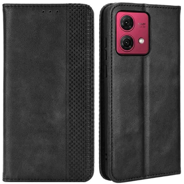 Чехол Deexe Retro Style для Motorola Moto G84 - Black: фото 1 из 6