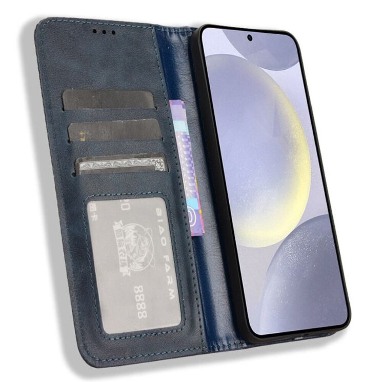Чехол Deexe Retro Style для Samsung Galaxy S24 Plus - Blue: фото 2 из 7