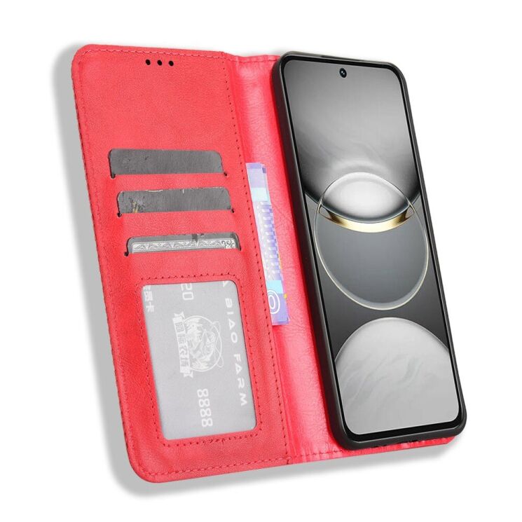 Чехол Deexe Retro Style для TECNO Spark 30 Pro - Red: фото 2 из 8
