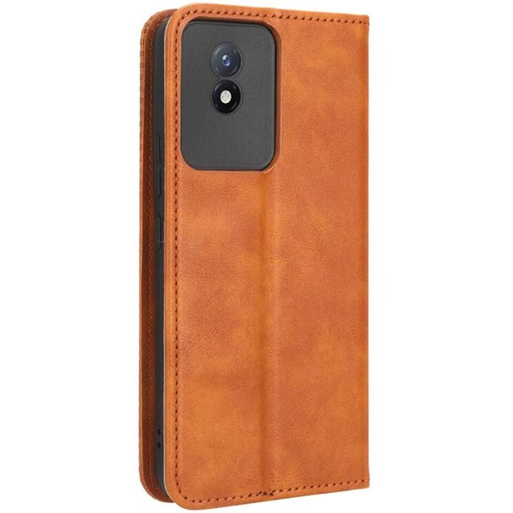 Чехол-книжка Deexe Retro Style для VIVO Y02 - Brown: фото 5 из 8