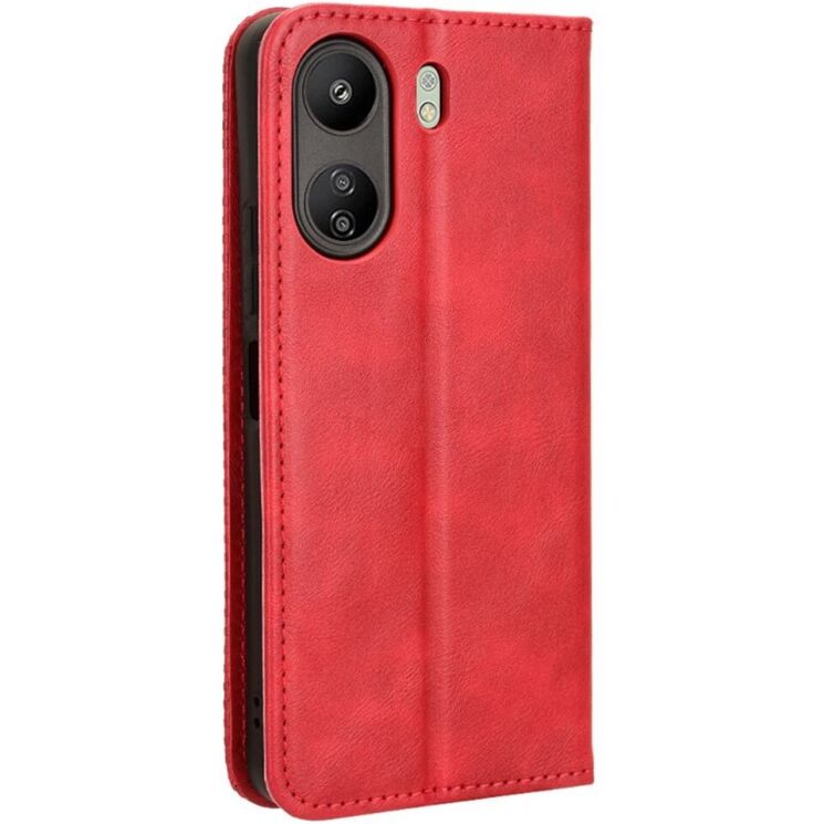 Чехол Deexe Retro Style для Xiaomi Redmi 13C / Poco C65 - Red: фото 6 из 7