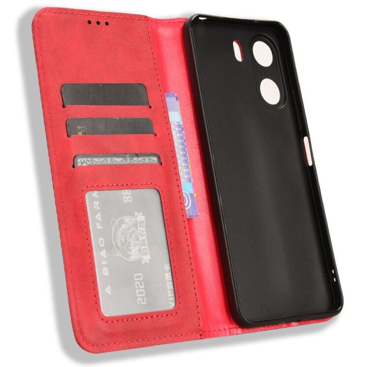 Чехол Deexe Retro Style для Xiaomi Redmi 13C / Poco C65 - Red: фото 4 из 7