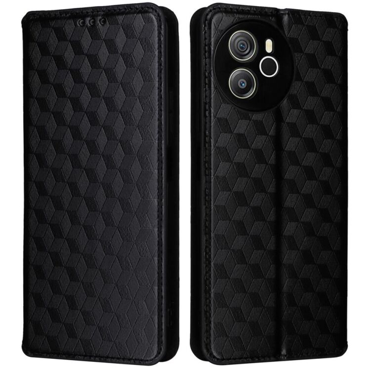 Чехол Deexe Rhombus Book для Blackview Shark 8 / Oscal Tiger 12 - Black: фото 1 из 6