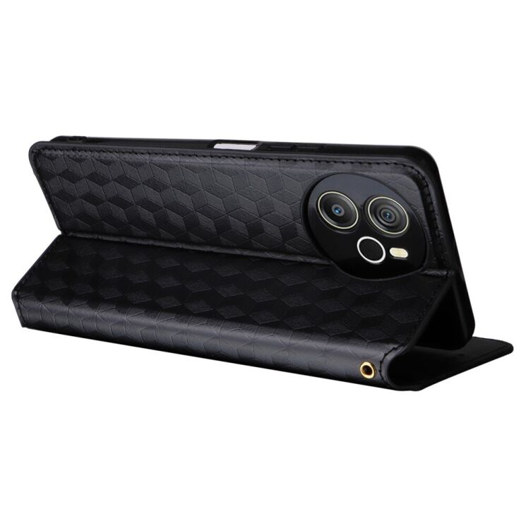 Чехол Deexe Rhombus Book для Blackview Shark 8 / Oscal Tiger 12 - Black: фото 4 из 6