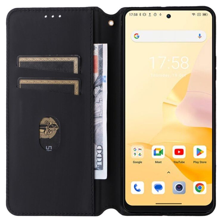 Чехол Deexe Rhombus Book для Blackview Shark 8 / Oscal Tiger 12 - Black: фото 2 из 6