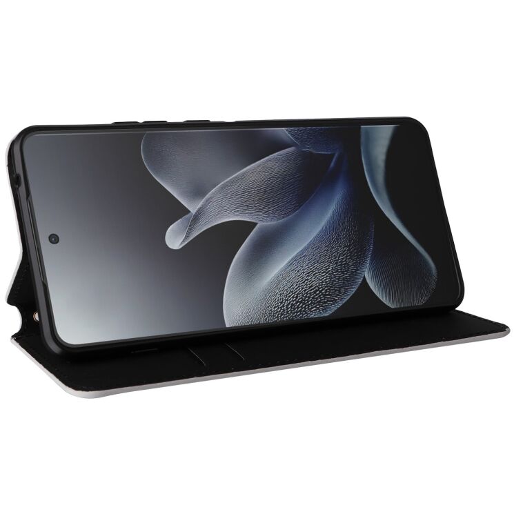 Чохол Deexe Rhombus Book для Motorola Edge 70 - Silver: фото 4 з 10