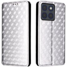 Чохол Deexe Rhombus Book для Motorola Edge 70 - Silver: фото 1 з 10