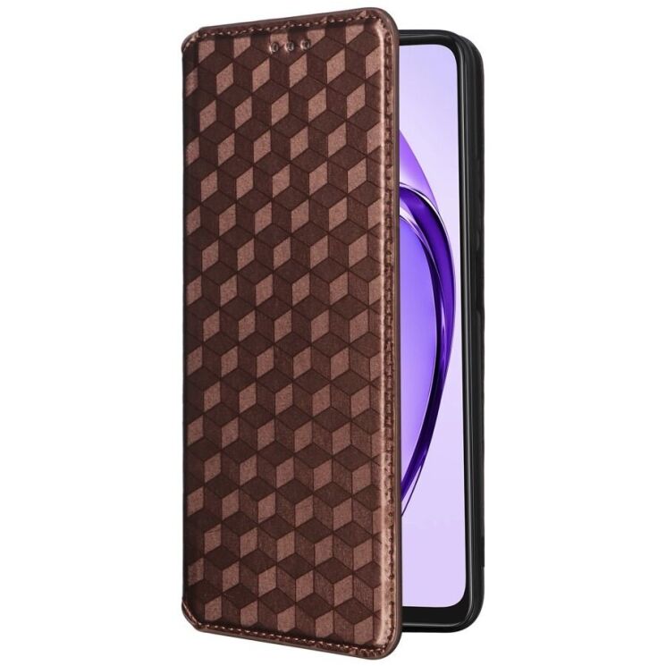 Чехол Deexe Rhombus Book для OPPO A3x / A3 / A40m - Brown: фото 5 из 8