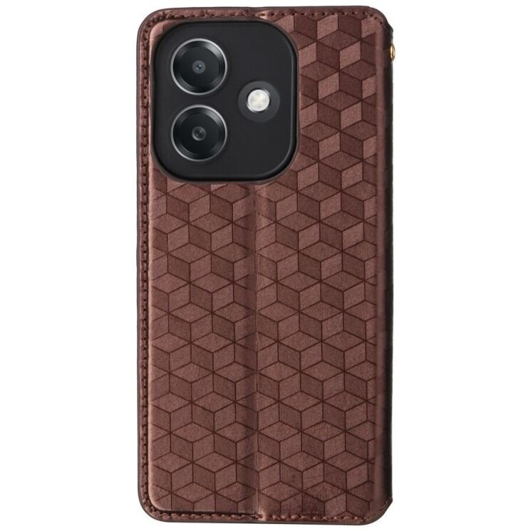 Чехол Deexe Rhombus Book для OPPO A3x / A3 / A40m - Brown: фото 8 из 8
