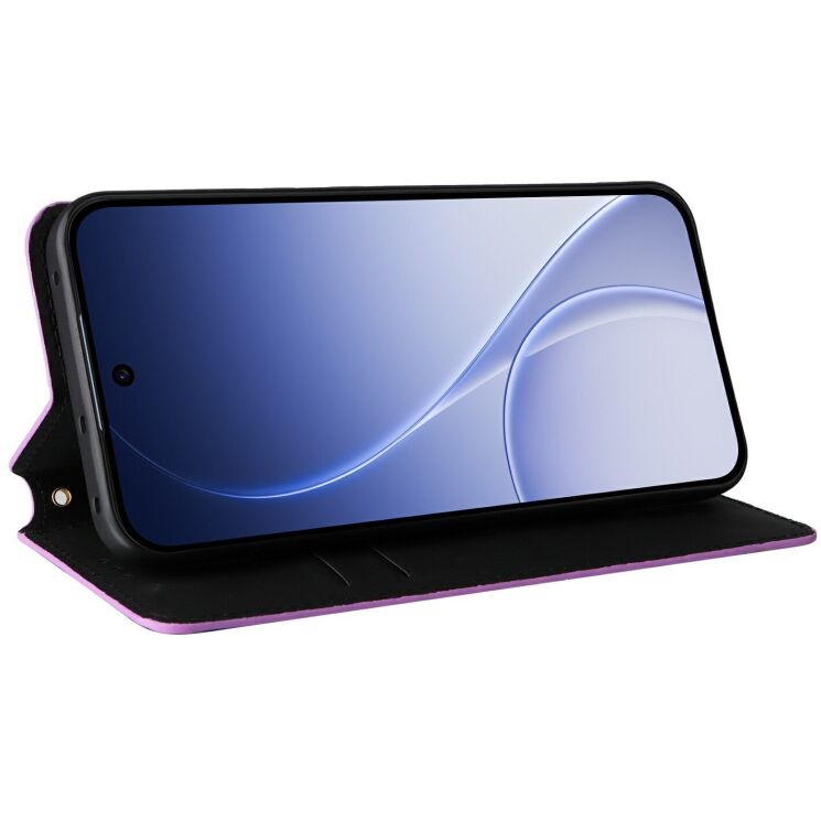 Чехол Deexe Rhombus Book для OPPO Reno 15 - Purple: фото 3 из 7
