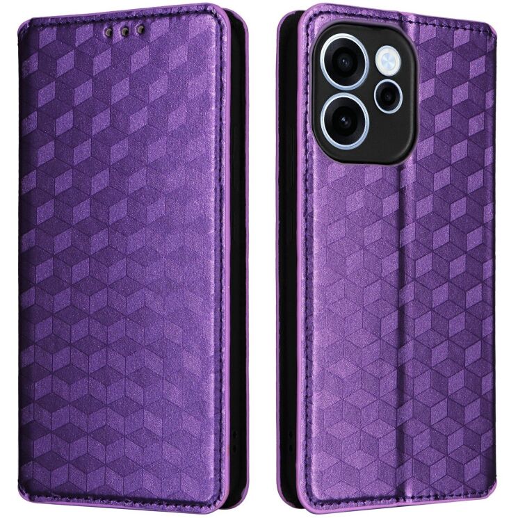 Чехол Deexe Rhombus Book для OPPO Reno 15 - Purple: фото 1 из 7