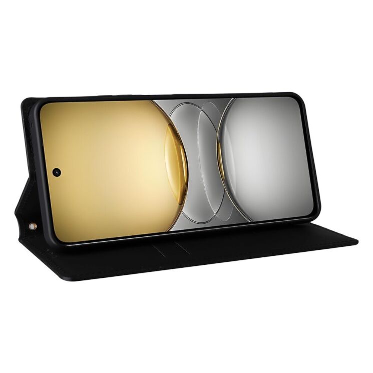 Чехол Deexe Rhombus Book для Realme C75 - Black: фото 3 из 10
